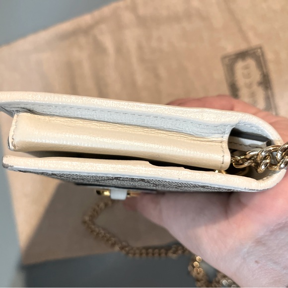 Gucci horse-bit leather wallet. With chain strap. - Picture 6 of 16